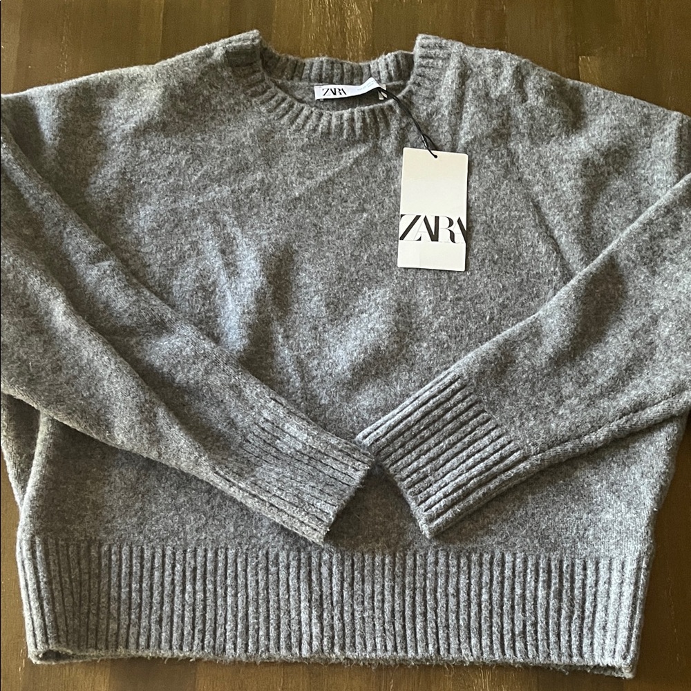 Zara Heather Gray Pullover sweater small new